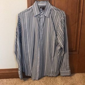 Michael Kors blue and black dress shirt